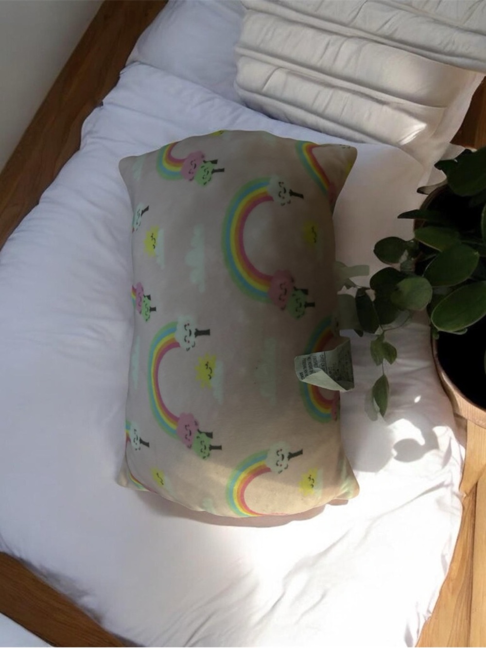 Disney Minnie Mouse Pink Rainbow Kids Pillow - Picture 2 of 2